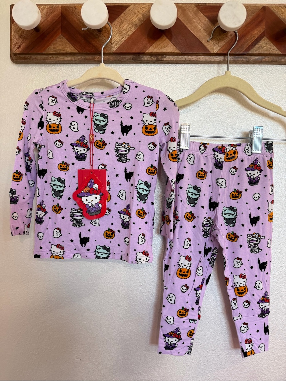 Posh Peanut x Hello Kitty Halloween Monsters Two-Piece Long Sleeve Pajama 6-12m